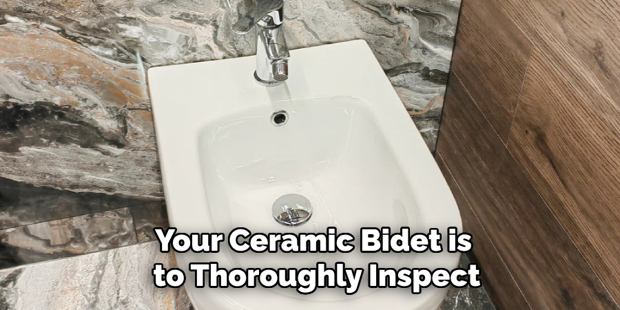 Your Ceramic Bidet is
to Thoroughly Inspect