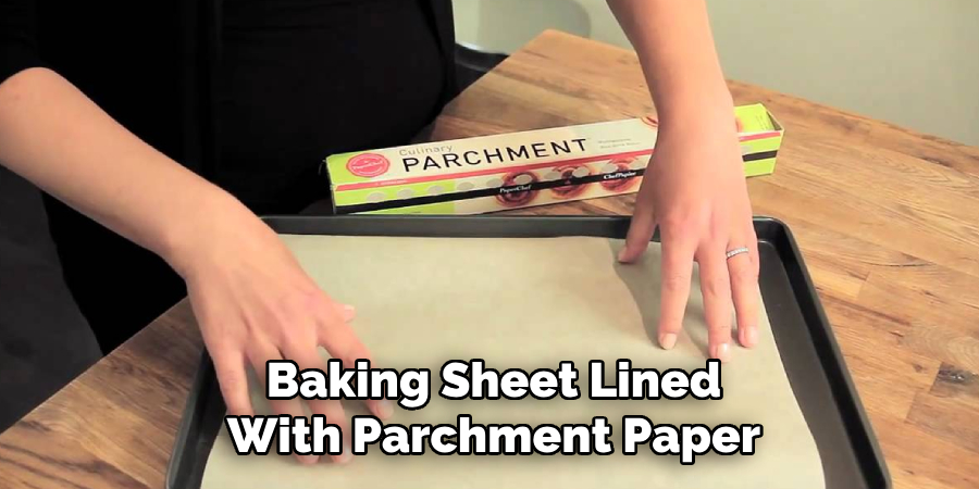 Baking Sheet Lined With Parchment Paper