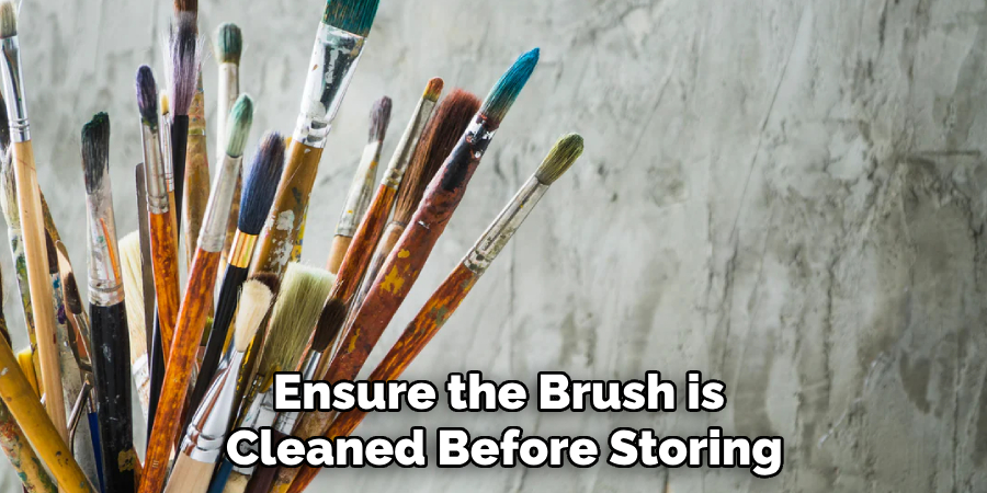 Ensure the Brush is
Cleaned Before Storing