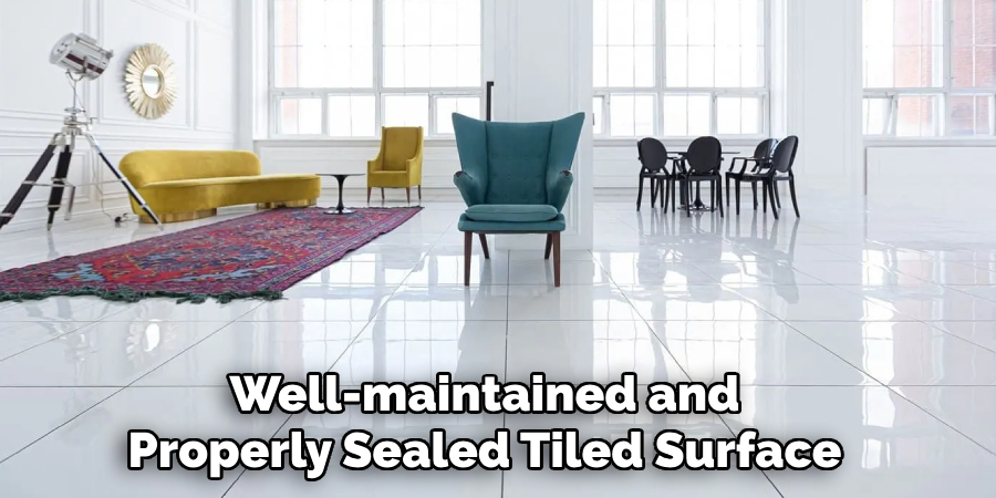 Well-maintained and
Properly Sealed Tiled Surface