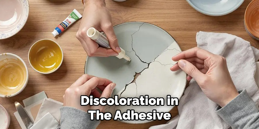 Discoloration in
The Adhesive